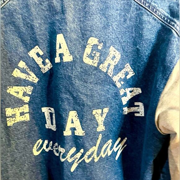 H&M Denim Baseball Jacket by Divided - Picture 3 of 5